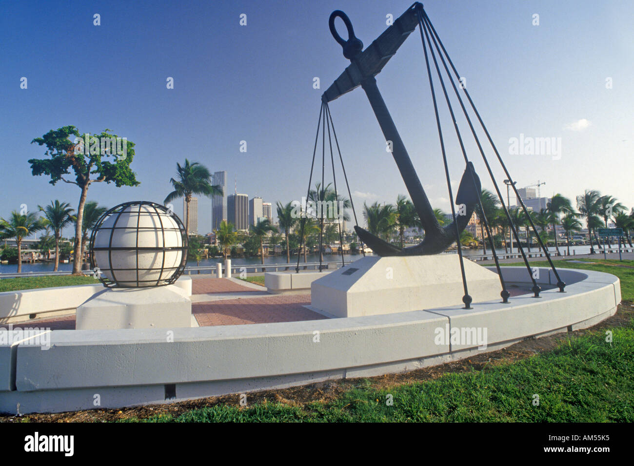 Mémorial de la marine espagnole au Bayside Park Miami Floride Banque D'Images