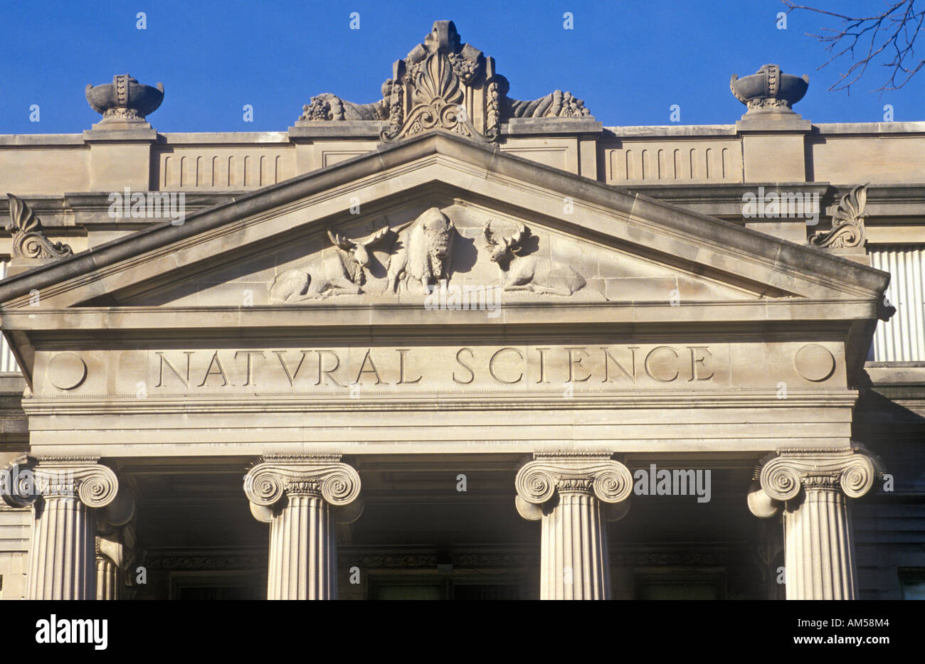 Détail de l'édifice des sciences naturelles à l'Université de l'Iowa Iowa Iowa City Banque D'Images