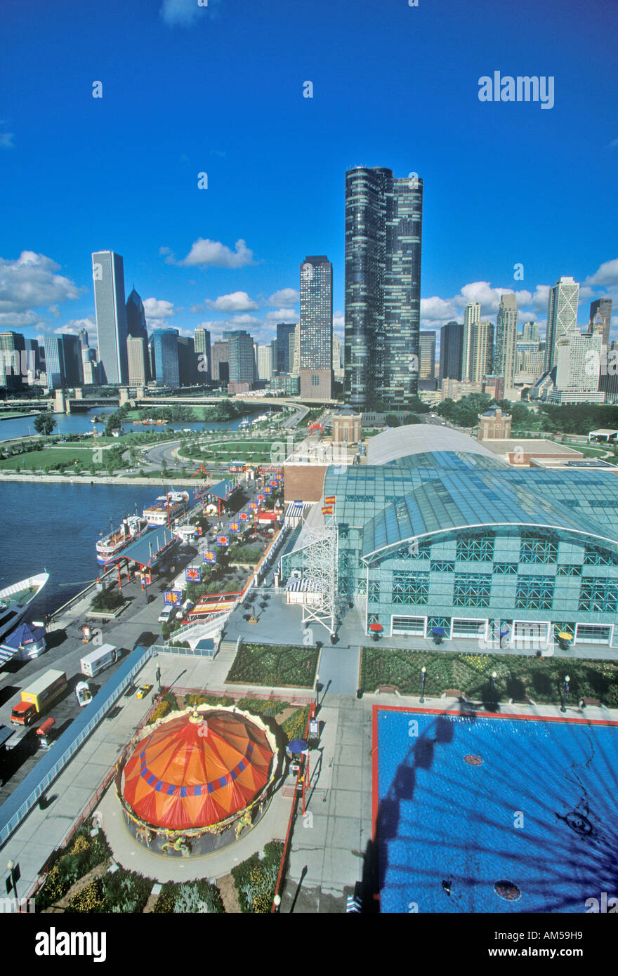 Horizon de Chicago Chicago Illinois Banque D'Images