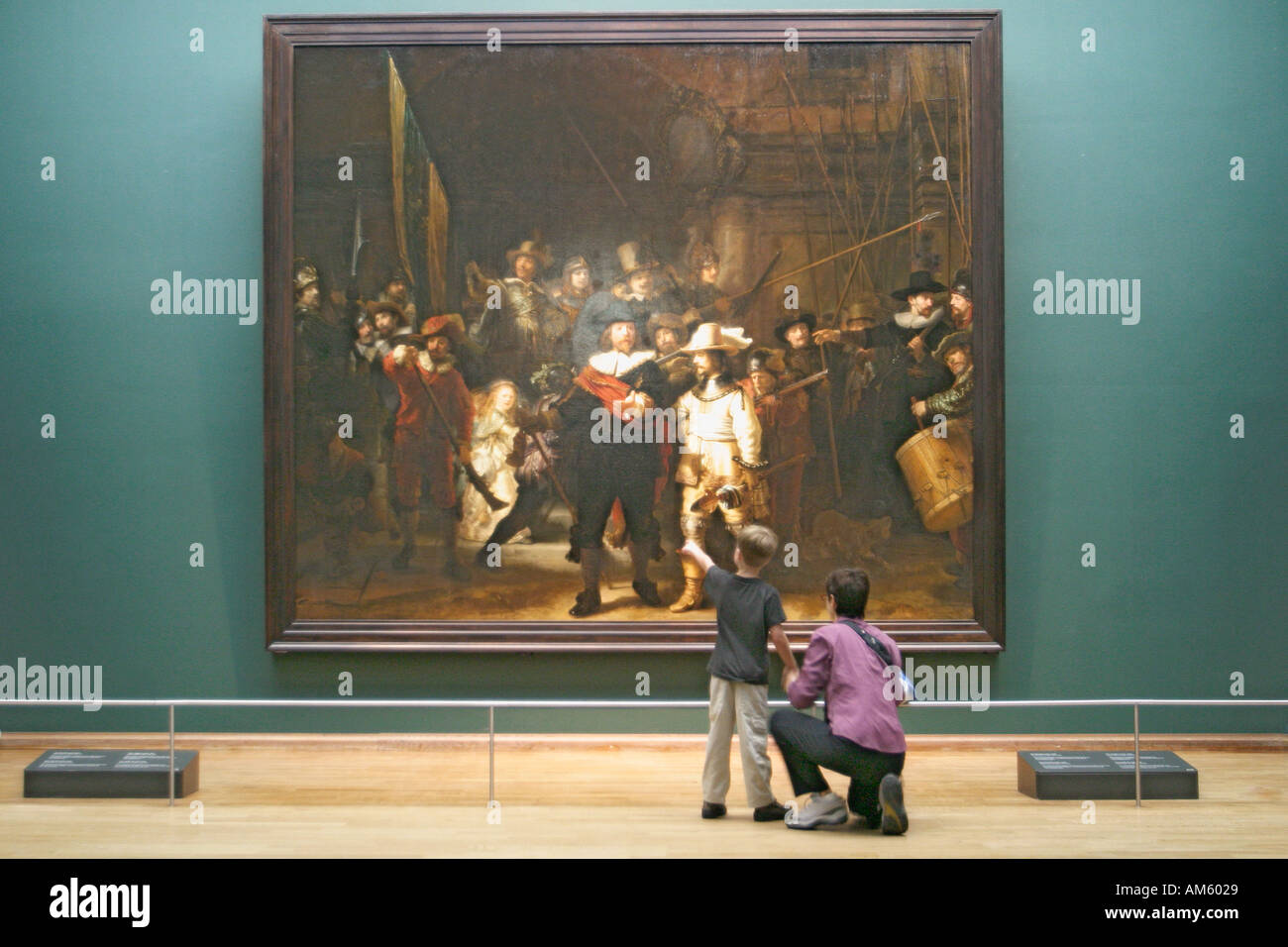 Amsterdam Pays-Bas Rembrandt la Ronde de nuit dans le Rijksmuseum Banque D'Images