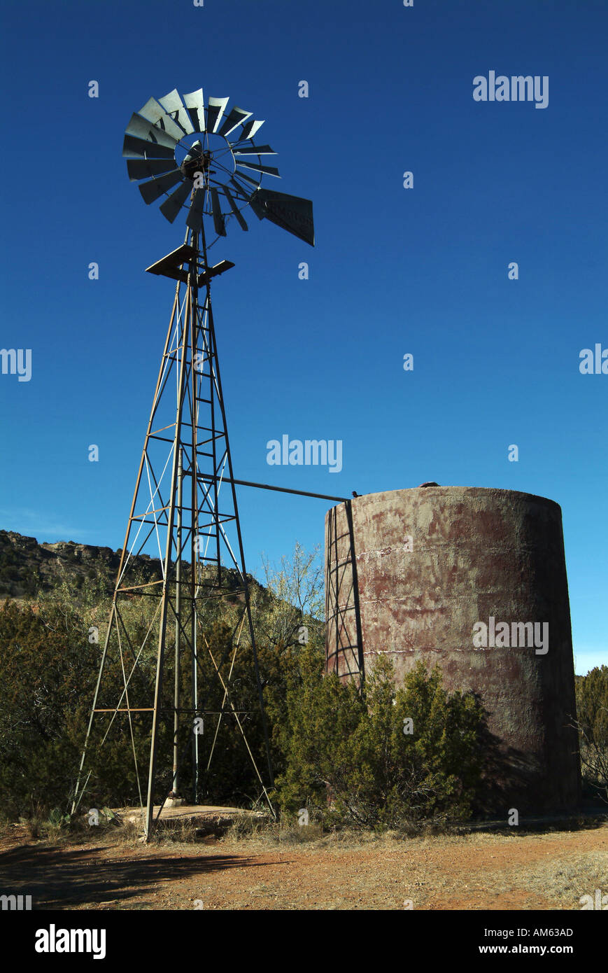 Moulin Utilisé Comme Pompe à Eau Dans Le Nord Du Texas