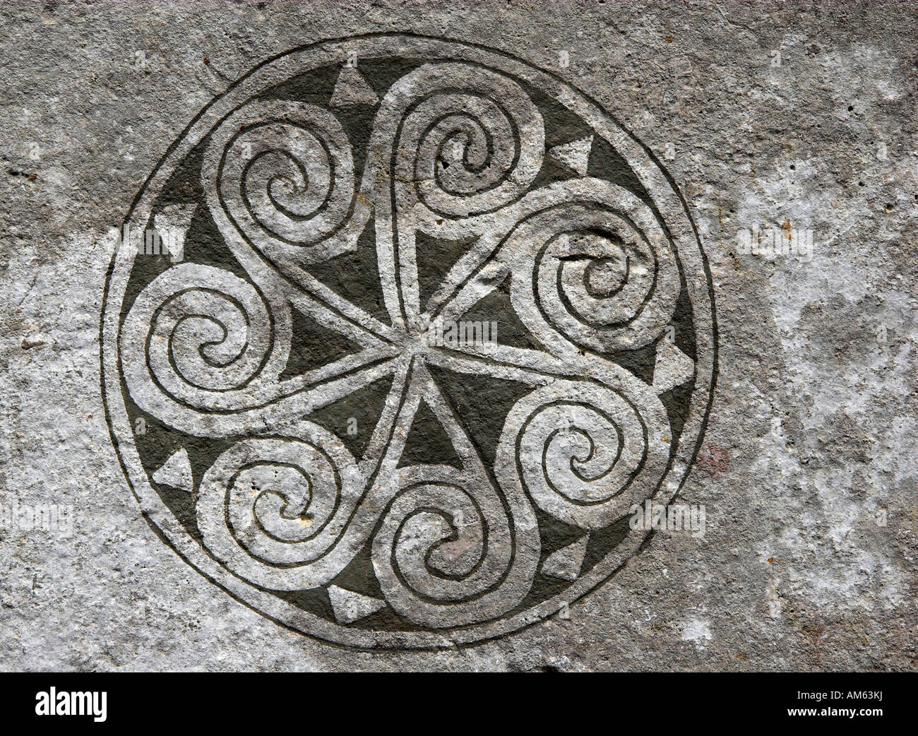 Détail d'un Viking photo pierre dans Bro, Gotland, Suède Banque D'Images
