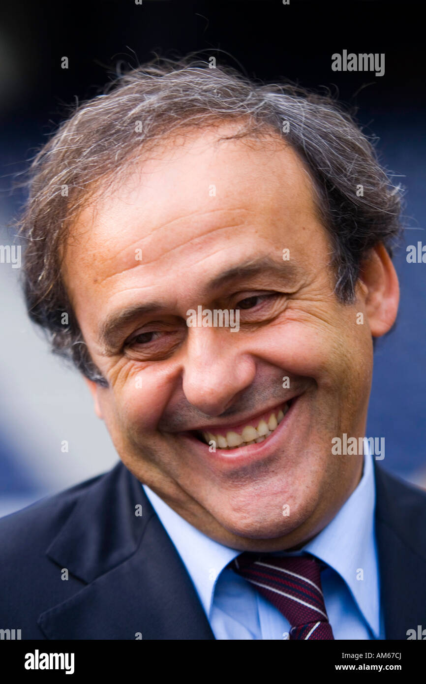 Michel Platini (président de l'UEFA), Wals-Siezenheim, Autriche Banque D'Images