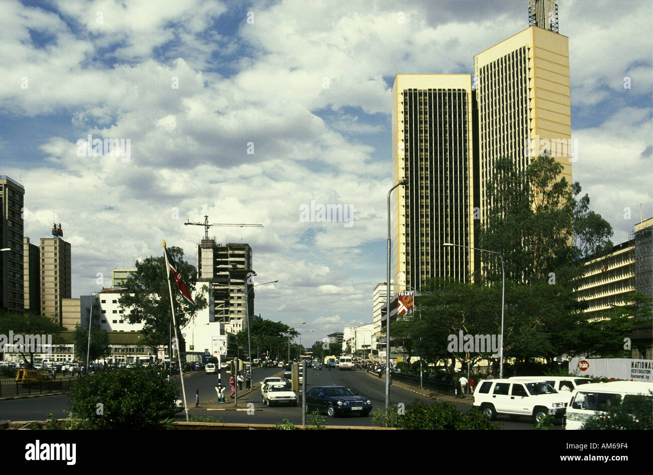 L'avenue Kenyatta, Nairobi Banque D'Images