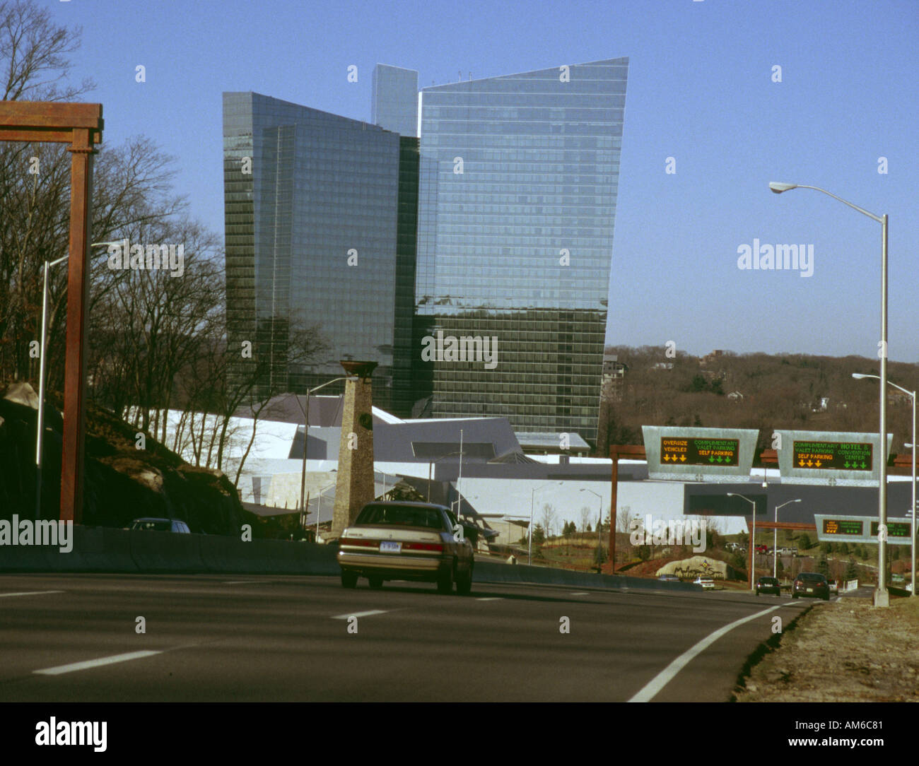 États-unis Connecticut casino Mohegan Sun à partir de la route d Banque D'Images