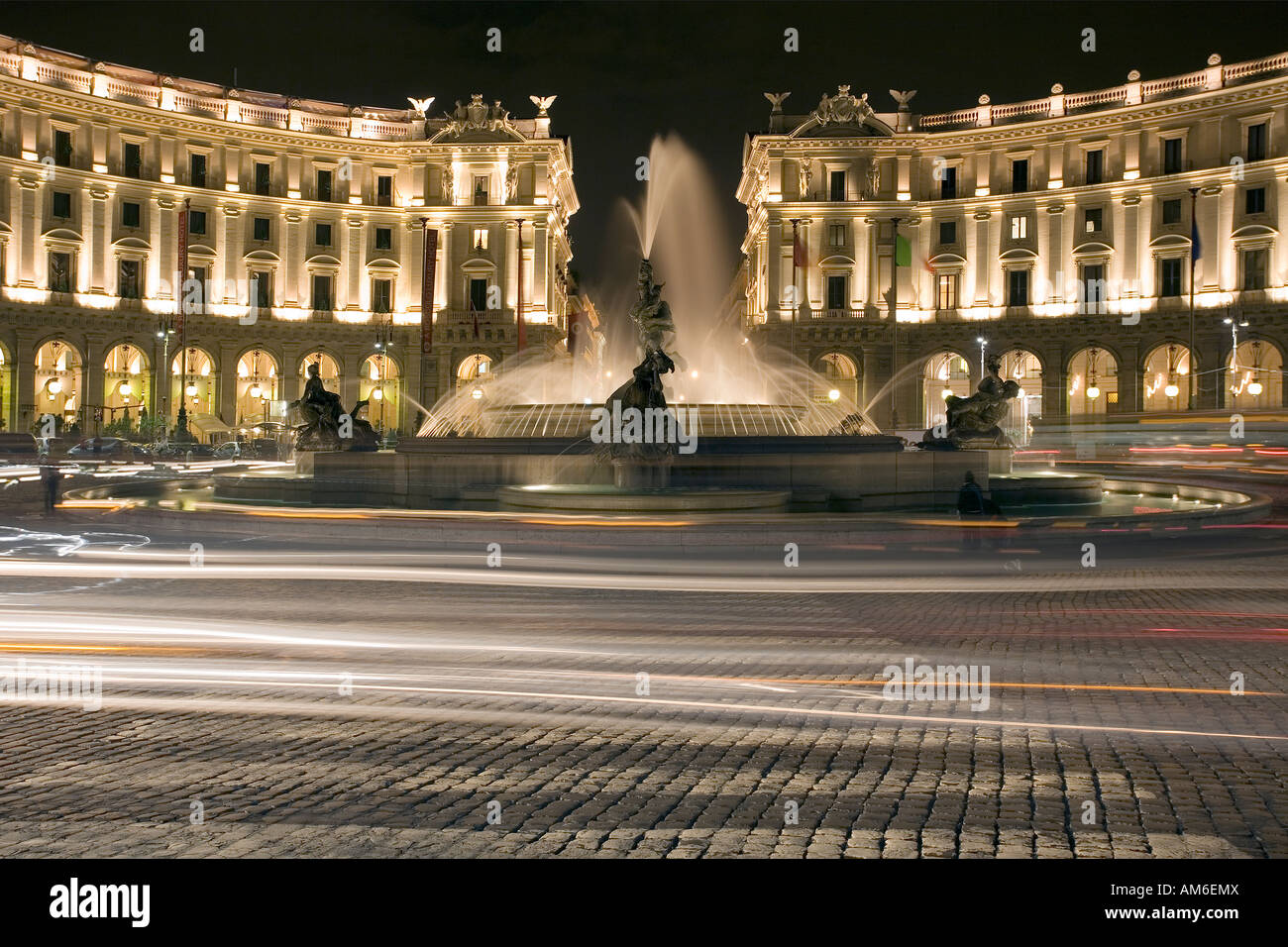 Piazza della Repubblica, Rome, Italie Banque D'Images