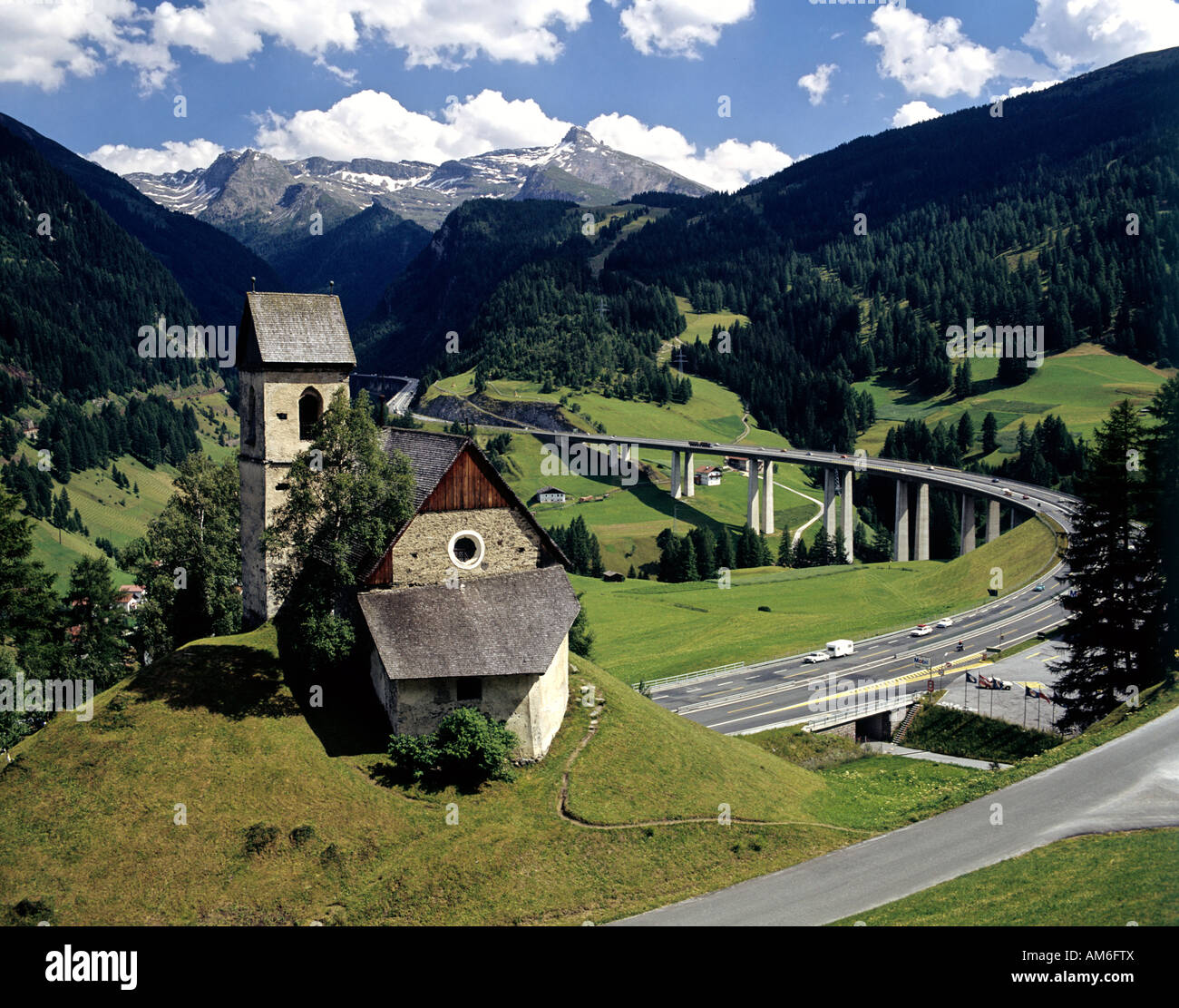 Obernberger Bruecke près de Gries, autoroute du Brenner, Tyrol, Autriche Banque D'Images