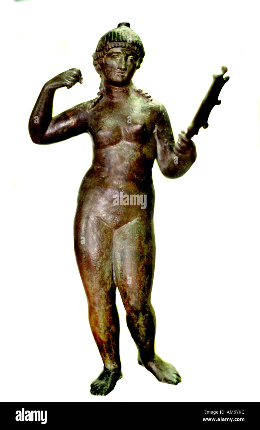 Afrodite Isis Rome hellénistique en bronze italien Italie romaine Banque D'Images