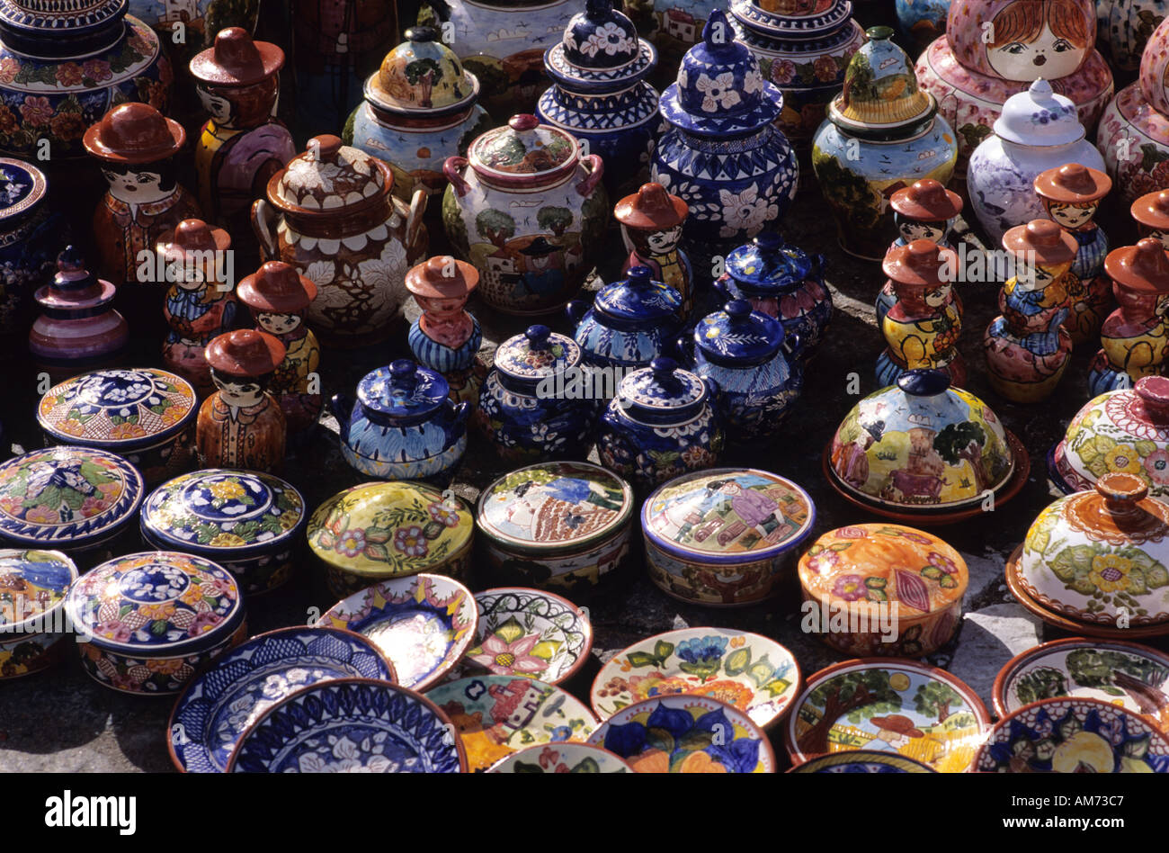 La céramique à vendre Evora Portugal Alentejo Banque D'Images