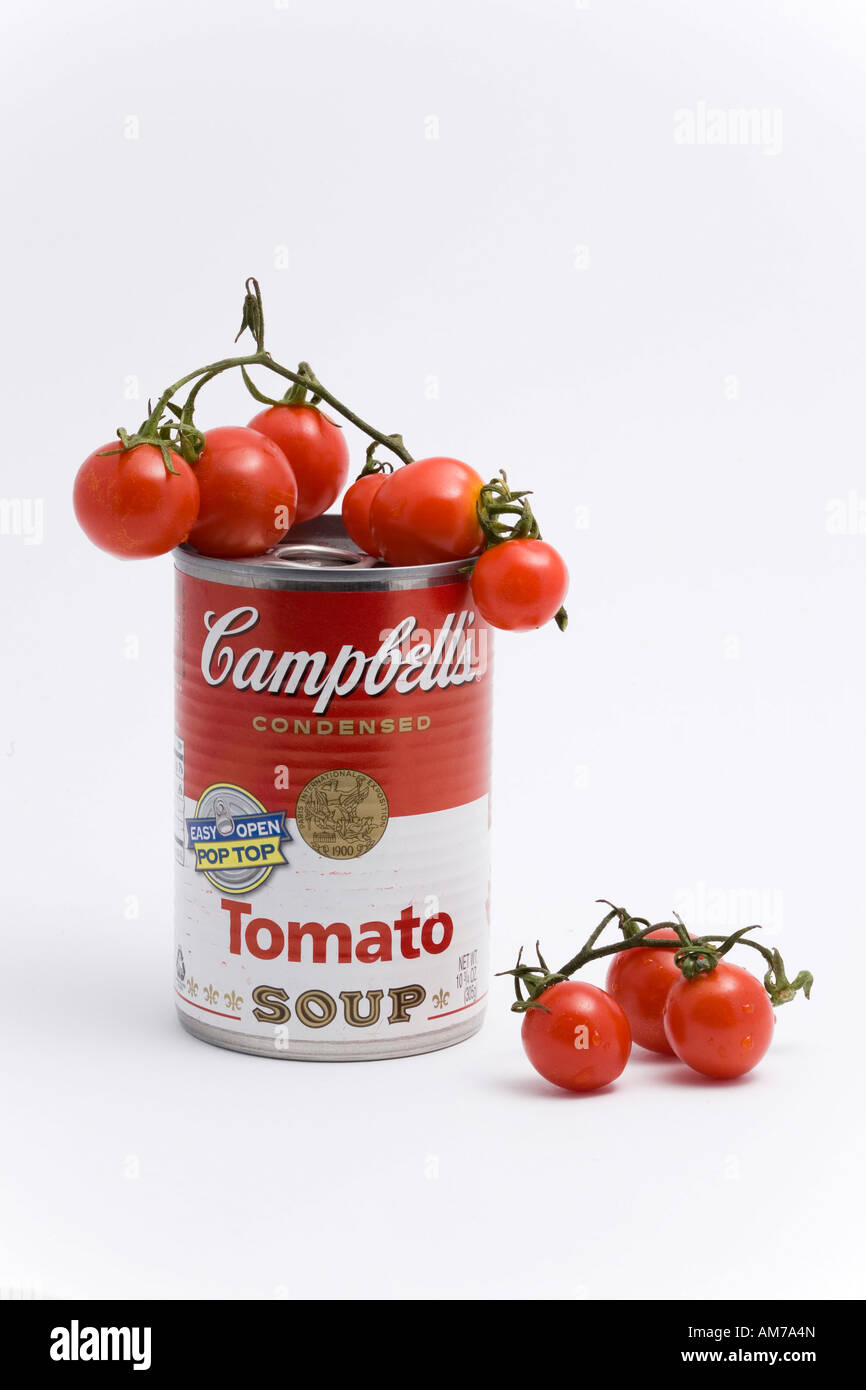 Soupe aux tomates, style Andy Warhol Banque D'Images