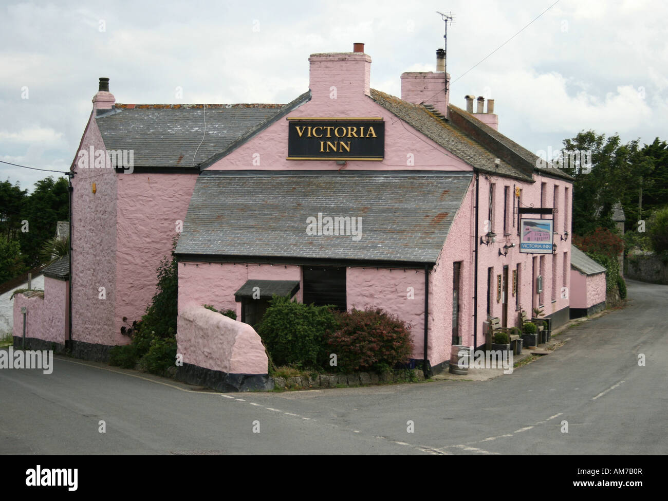 'Pub Victoria Inn', Perranuthnoe, Cornwall, Grande-Bretagne Banque D'Images
