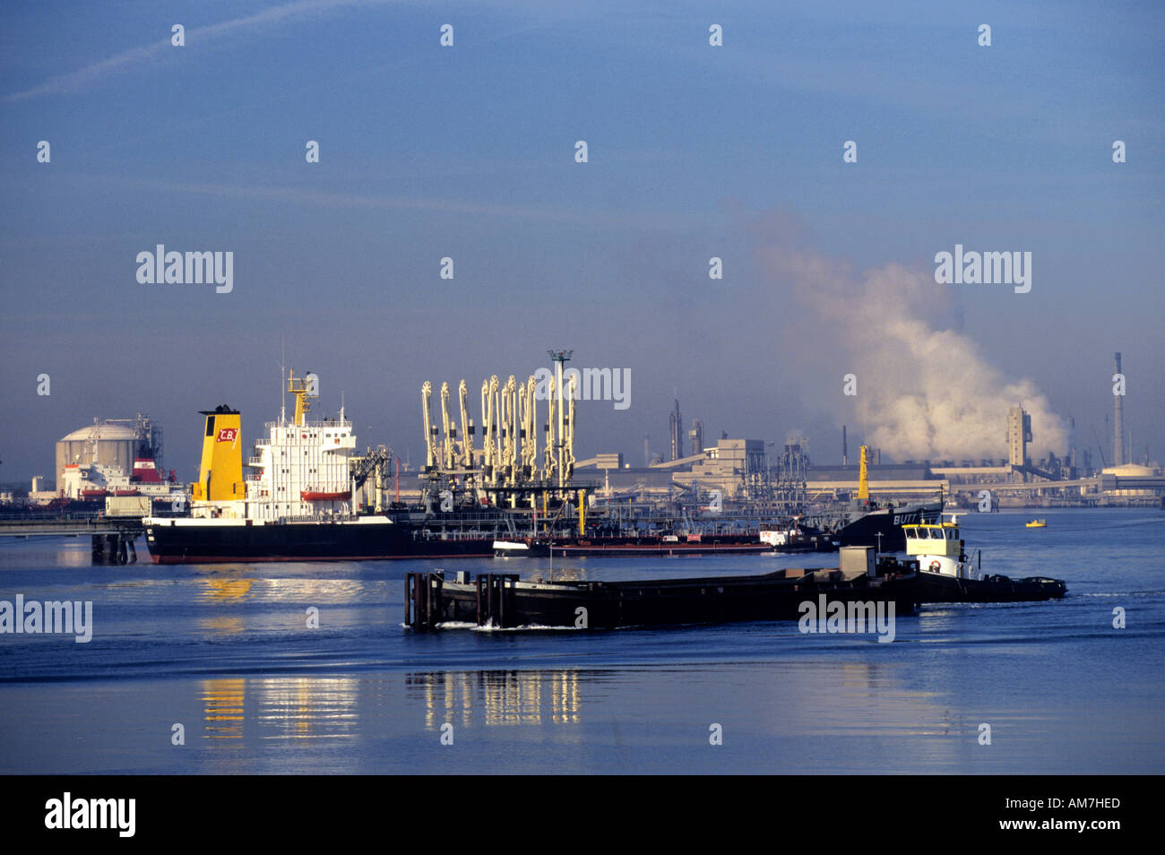 Pays-bas Rotterdam Harbour Port Europoort Voile Banque D'Images
