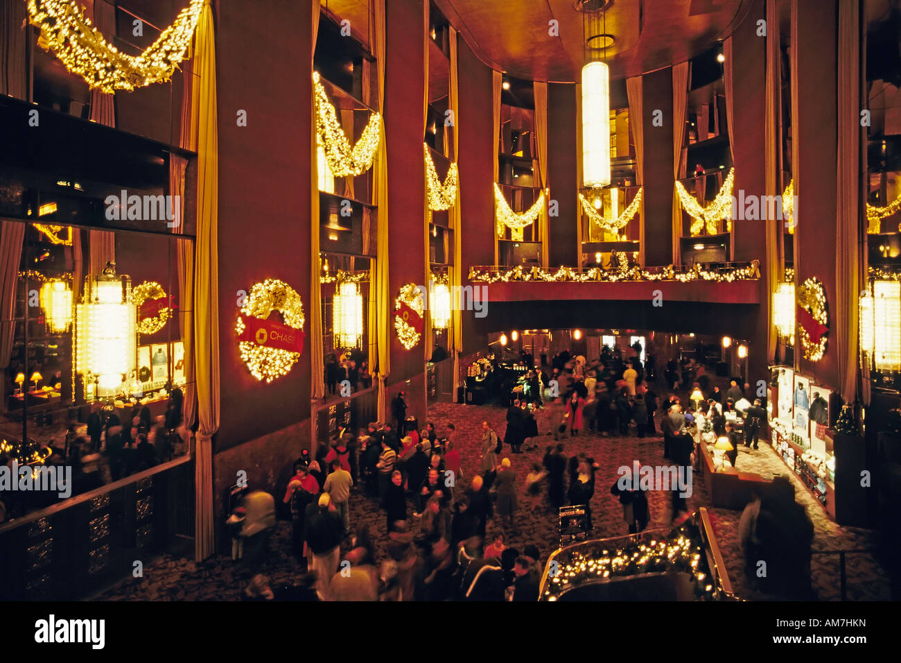 Foyer de la Radio City Music Hall, New York City, USA Banque D'Images