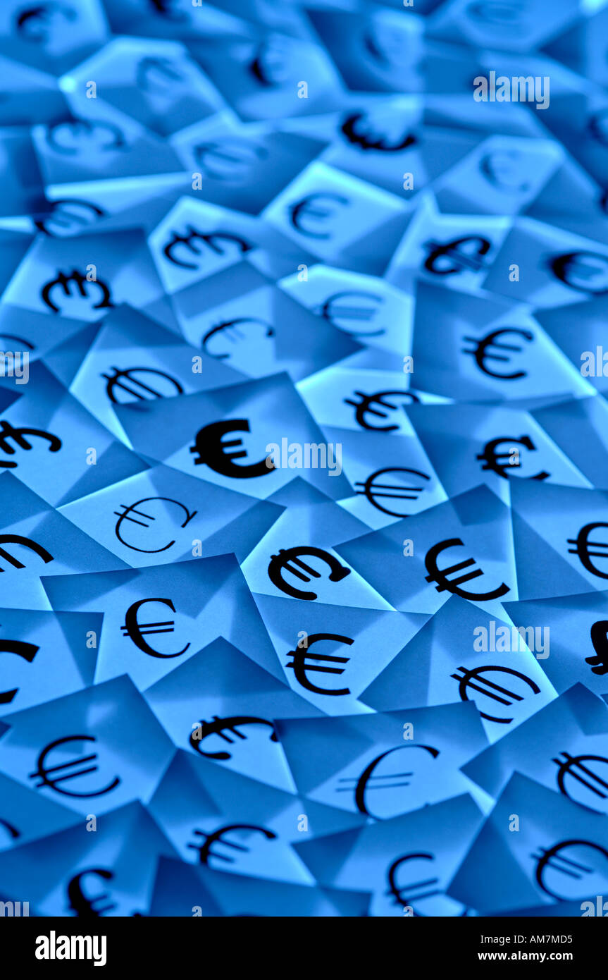 Symboles de l'euro Banque D'Images