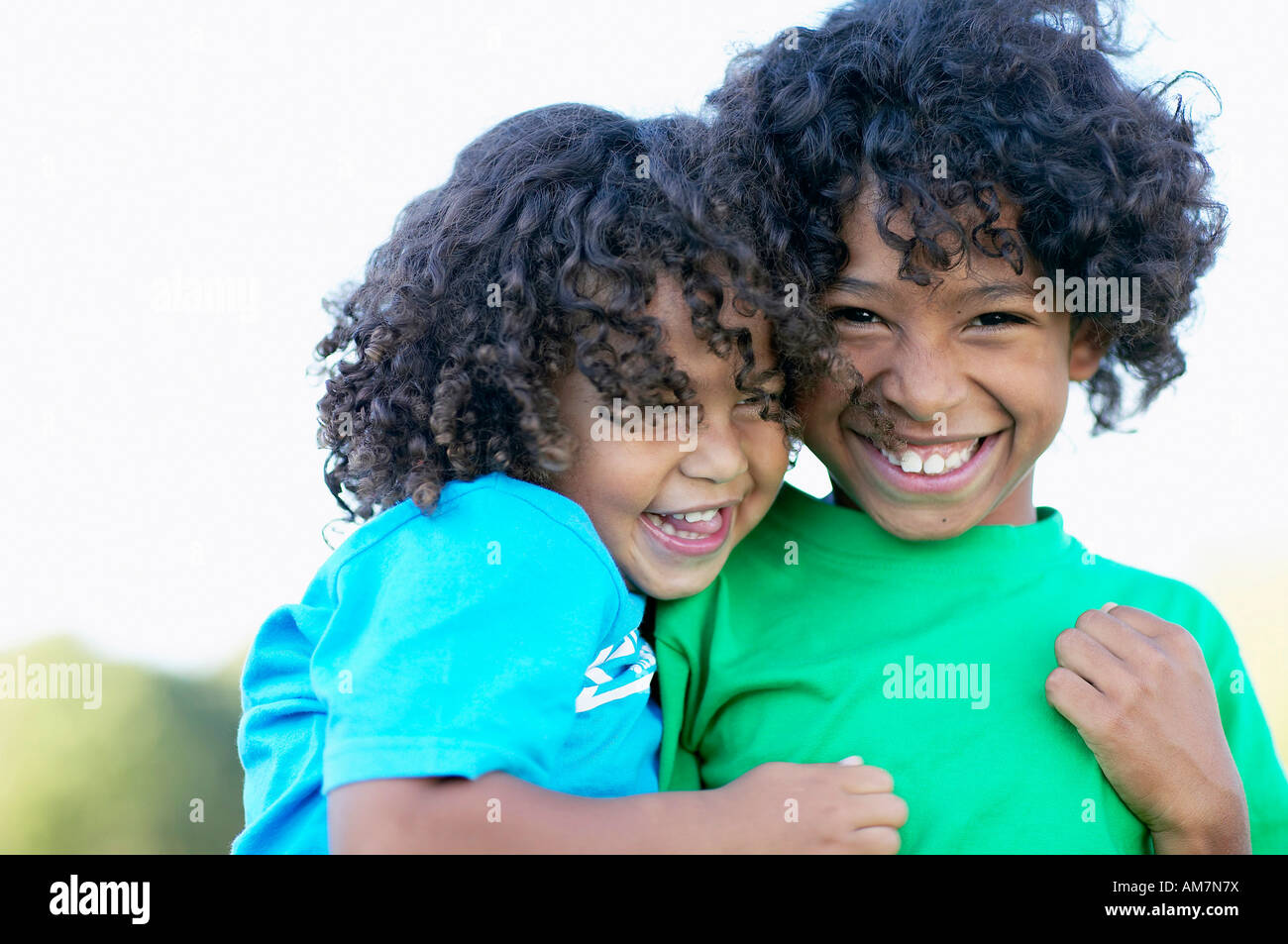 Les enfants avec les cheveux cool Banque D'Images