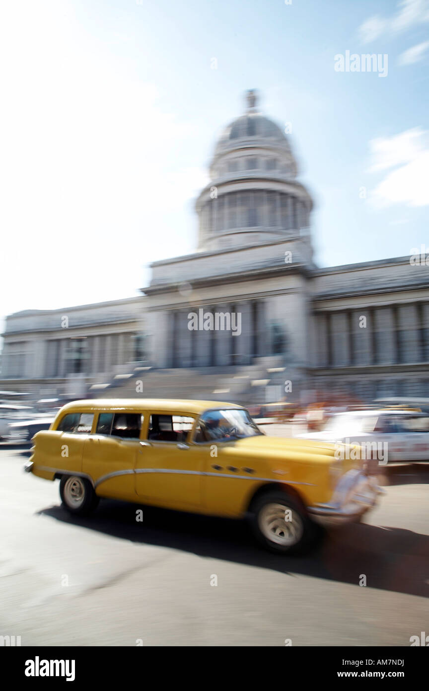 Oldtimer, Havanna, Cuba Banque D'Images