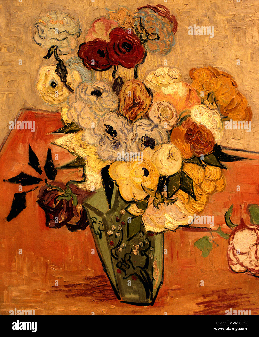 Vincent van Gogh 1853-1890 Pays-Bas néerlandais Roses et anémones Banque D'Images