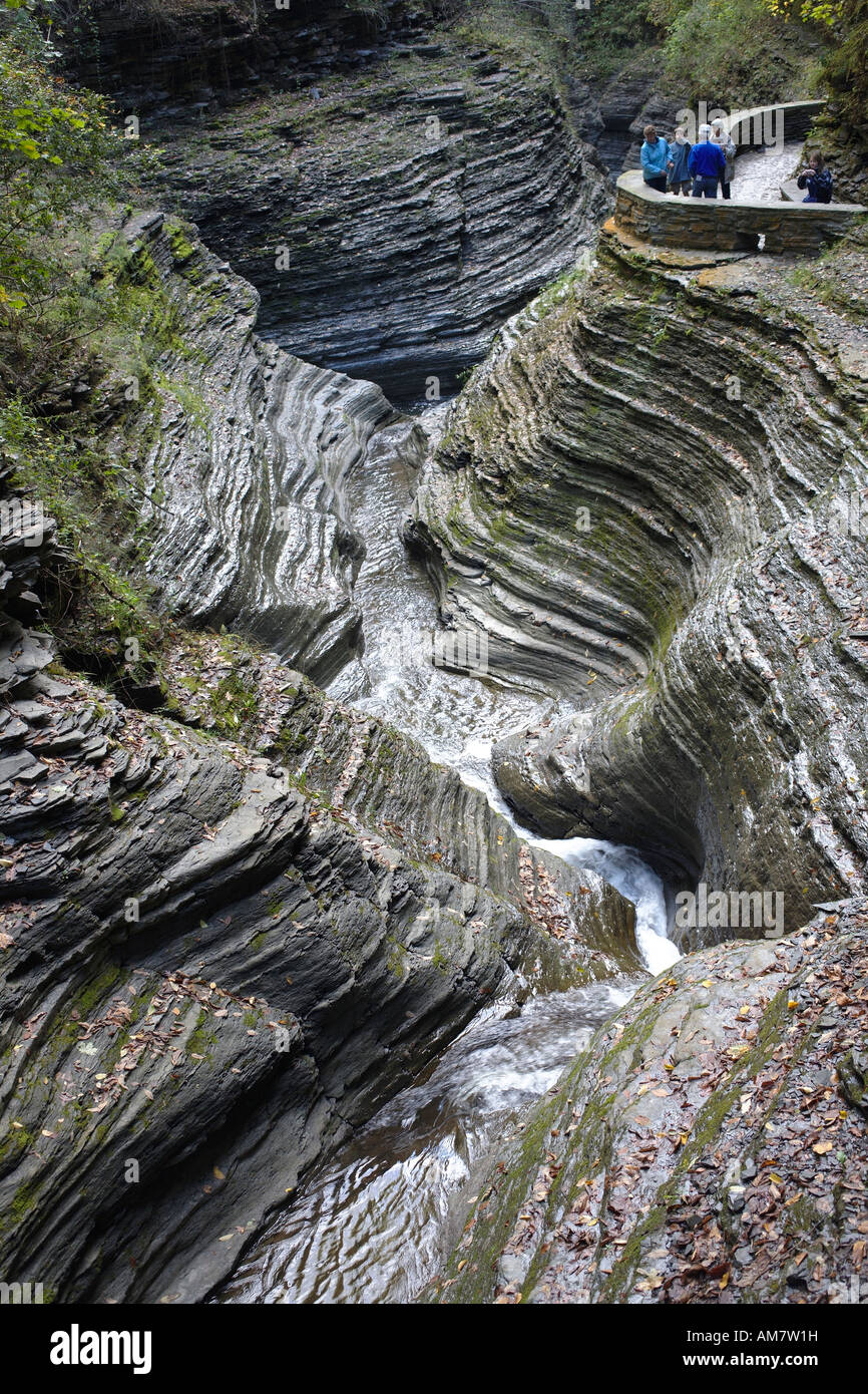 Glen Creek. Watkins Glen State Park, région des lacs Finger, Schuyler County, New York State, USA Banque D'Images