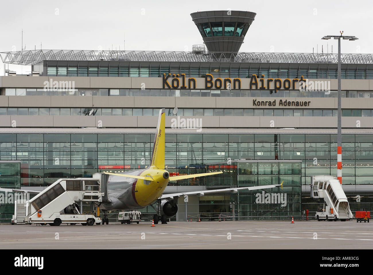 L'aéroport de Cologne Bonn, Cologne, Rhénanie du Nord-Westphalie, Allemagne Banque D'Images