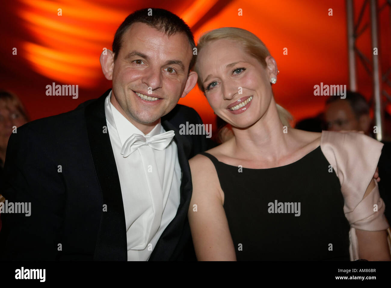 Grandhotel Schloss Bensberg, Wine Awards 2007, Dominique Horwitz et épouse Anna Banque D'Images