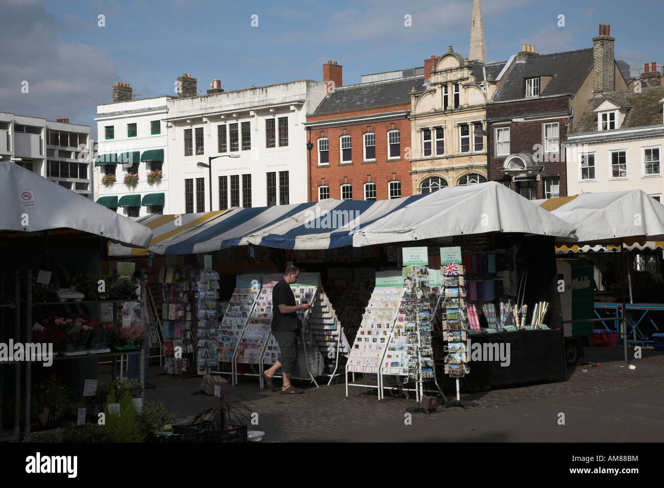 Place du marché de place avec cale, Cambridge, Angleterre Banque D'Images