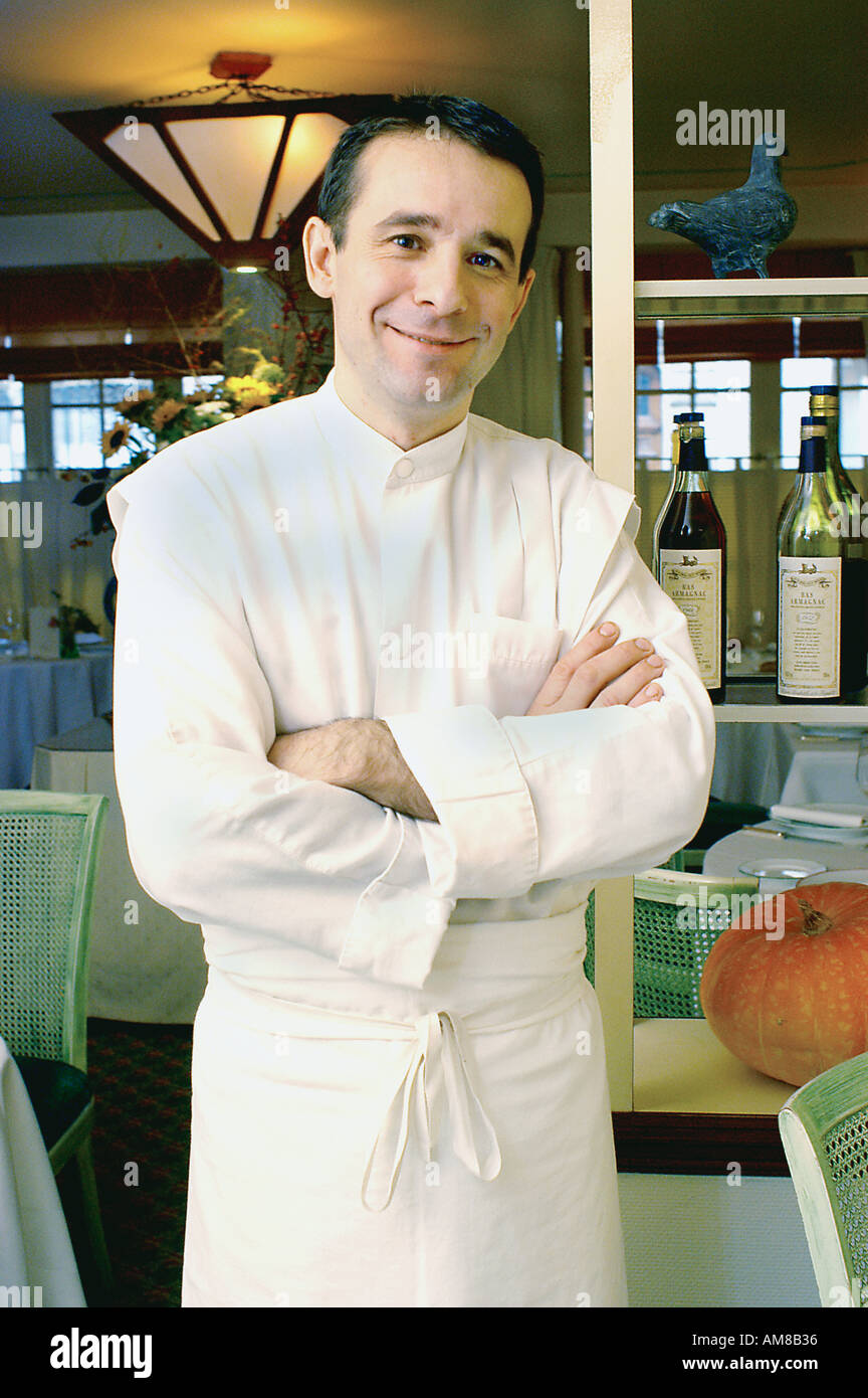 PARIS France, Portrait « Jacques Faussat », Chef français, dans un  restaurant régional du Sud-Ouest « la Brassière » Photo Stock - Alamy