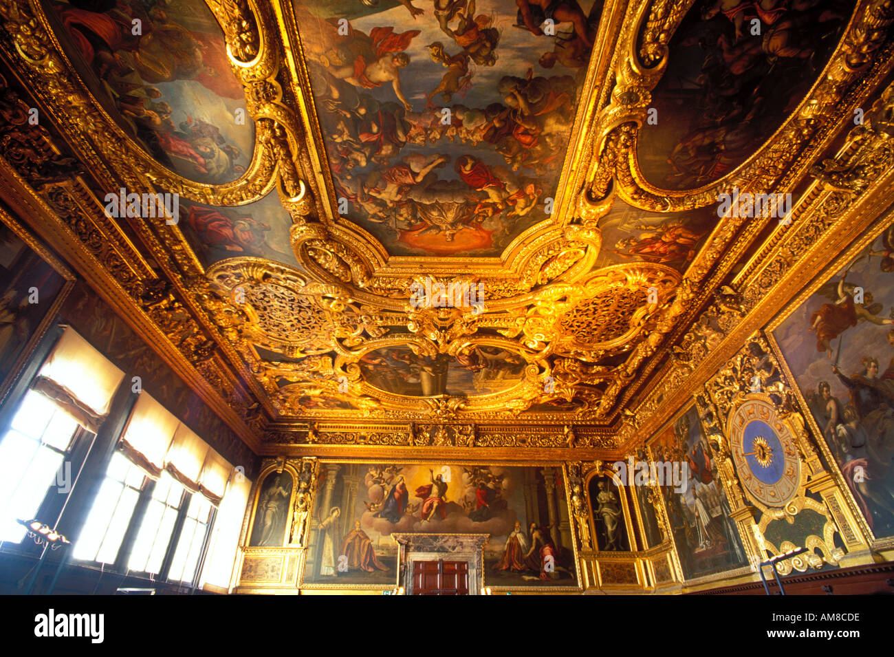 Italie Venise Le Palais des Doges Sala della Bussola Boussole Prix Banque D'Images