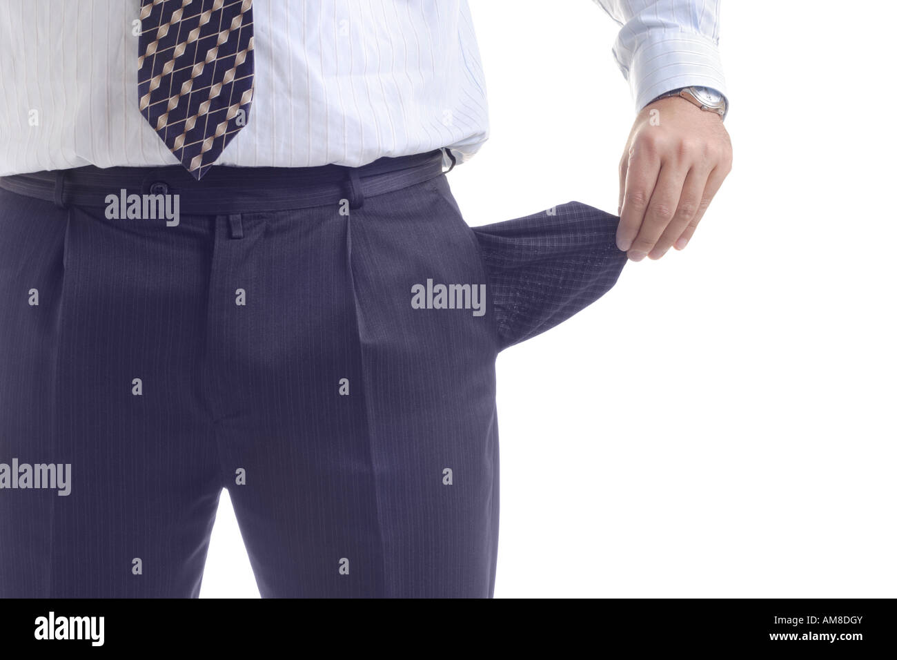 Personne d'affaires en faillite Banque D'Images