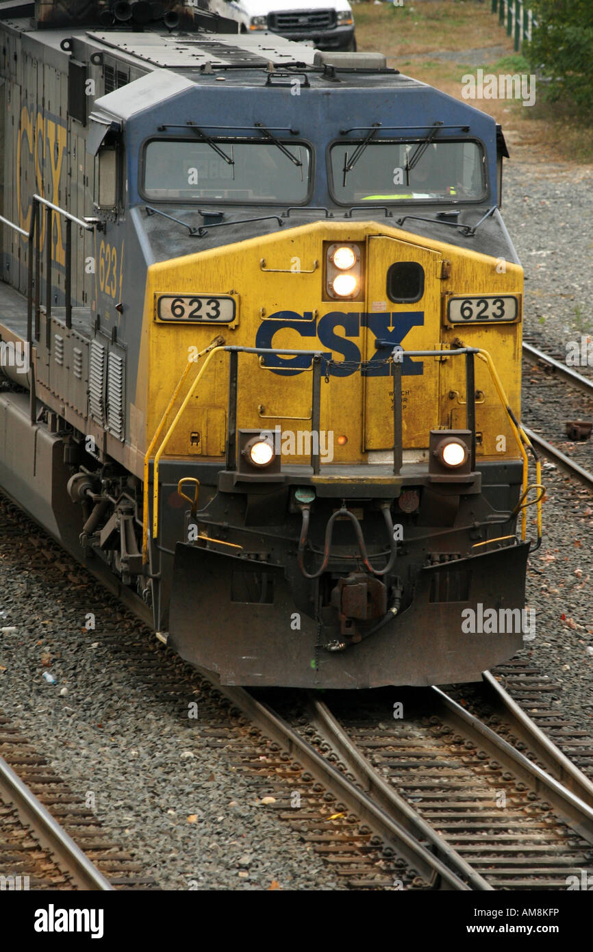La CSX Railroad Locomotive fret USA Banque D'Images
