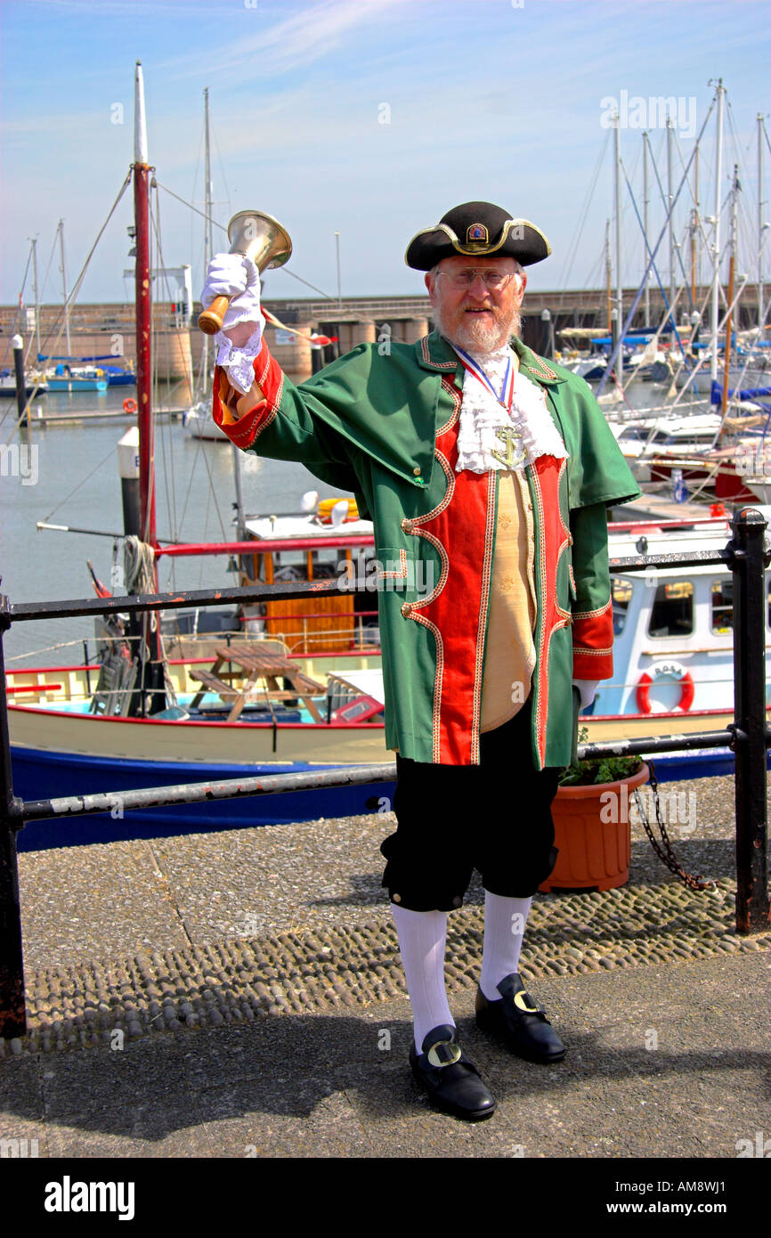 Watchet crieur Angleterre Somerset Harbour Banque D'Images
