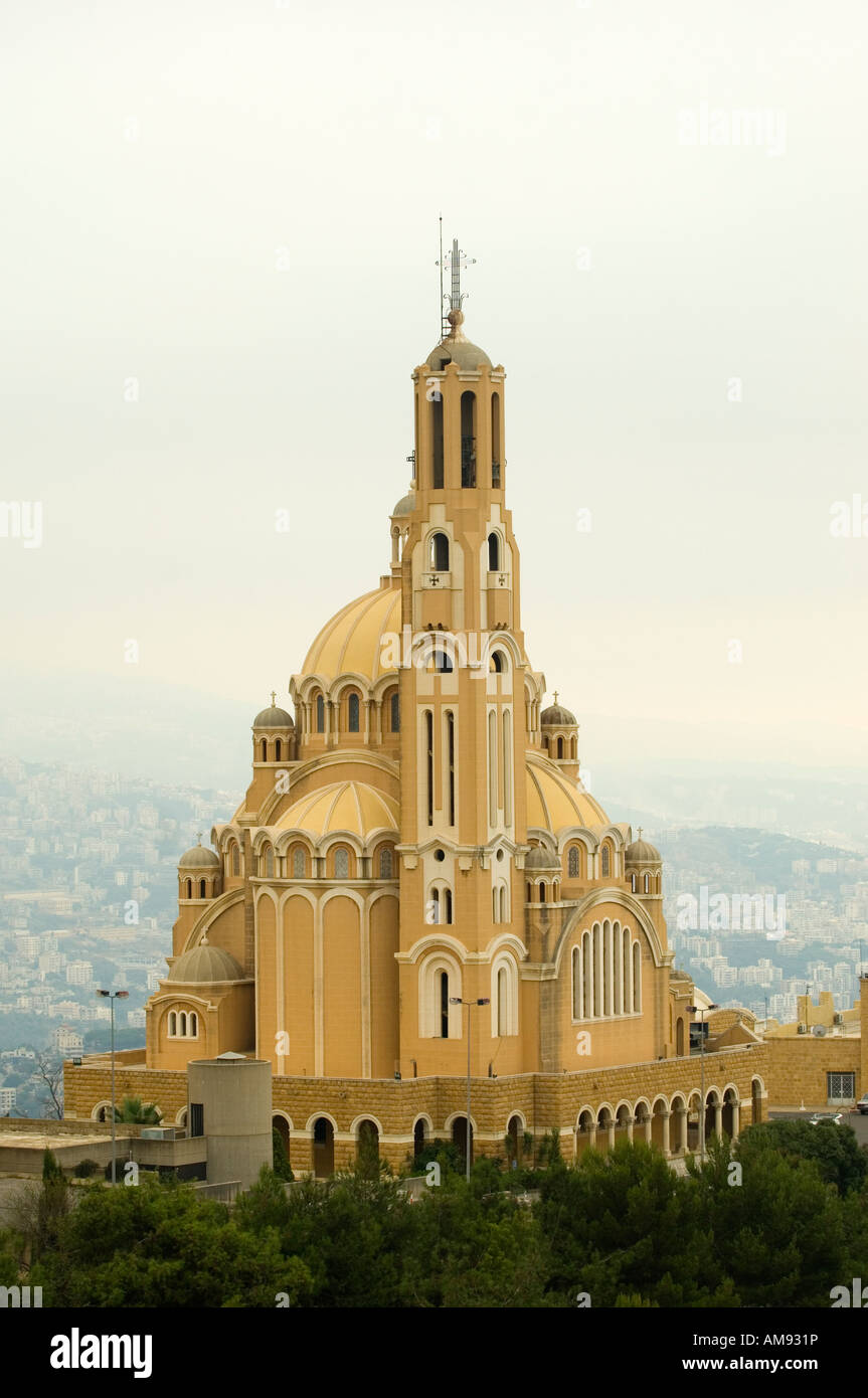 Saint.Paul ( Mar Boulos ) église catholique à Harissa au Liban Moyen-orient Banque D'Images