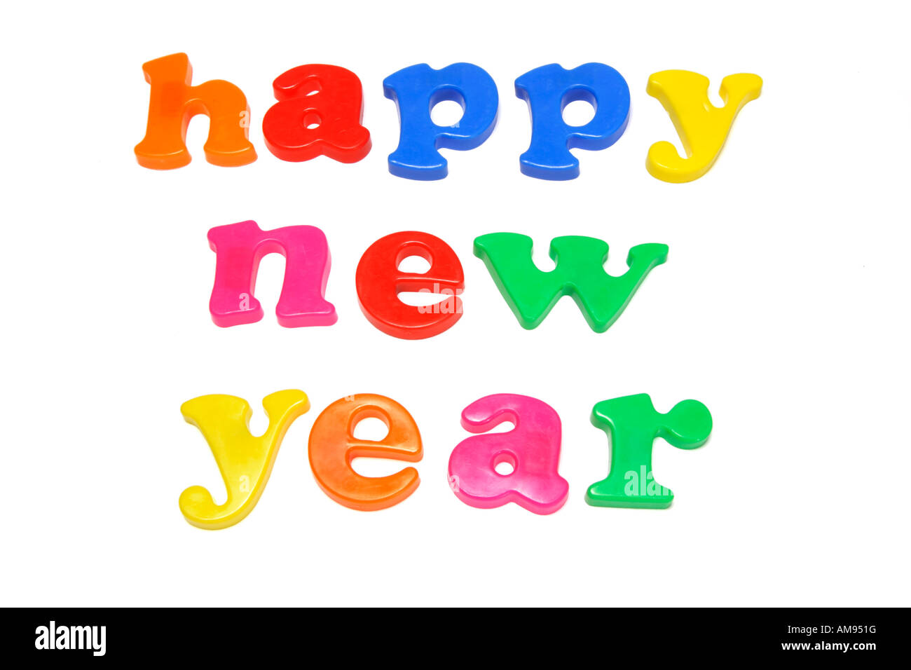 Bonne Année sur fond blanc Banque D'Images
