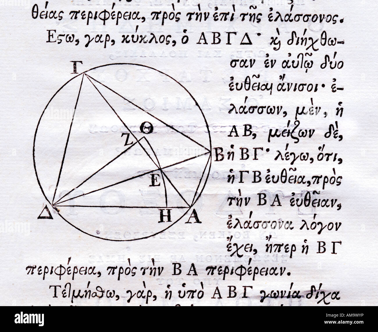 Symboles d'archimède à partir d'un traité par le génie mathématique de Syracuse en Sicile Banque D'Images
