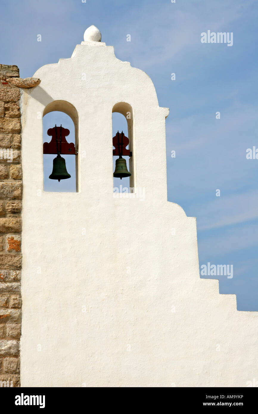 Chapelle clocher Algarve Portugal Banque D'Images