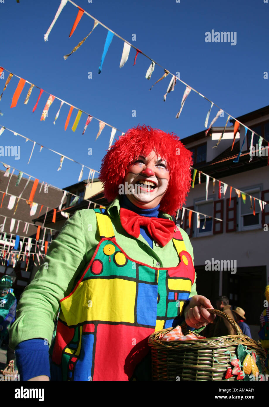 Clown au carnaval allemand "Fasnet" Banque D'Images