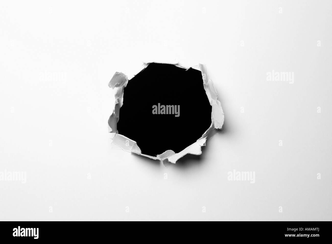 Un trou dans un mur Banque D'Images
