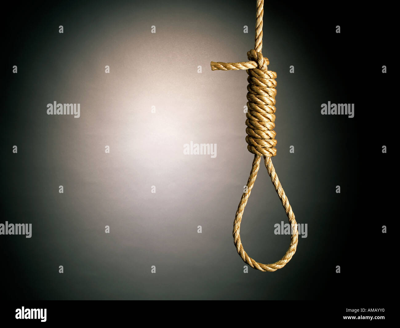 Hang Man corde horizontale de potence Banque D'Images