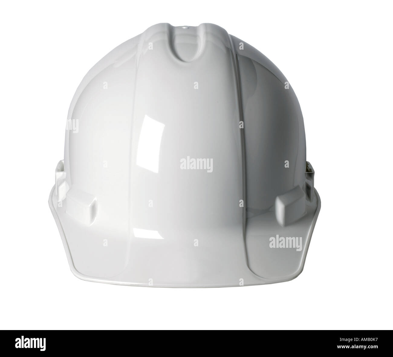 La protection du casque de construction blanc Banque D'Images
