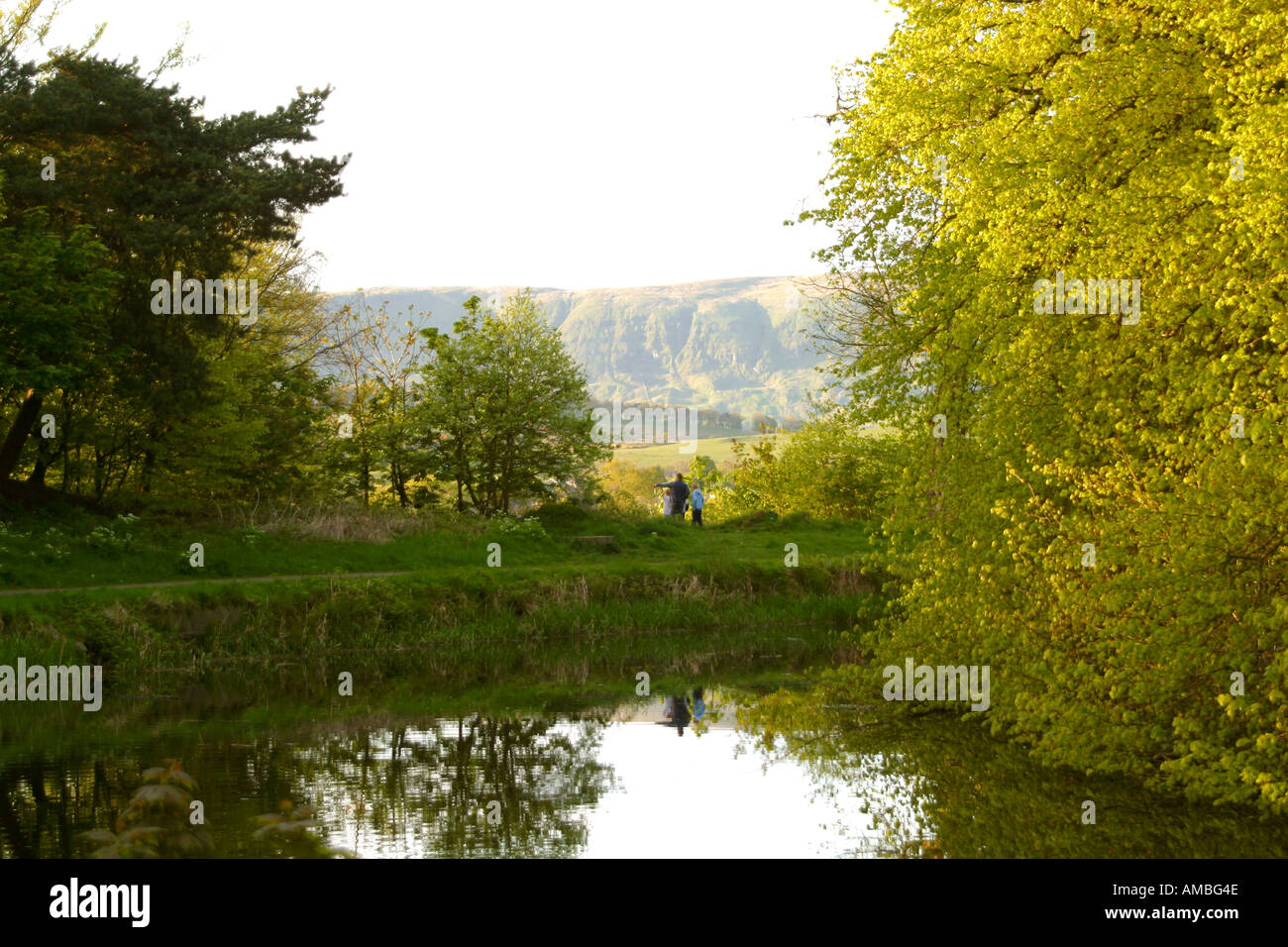 De suite et Clyde canal le soir d'été Banque D'Images