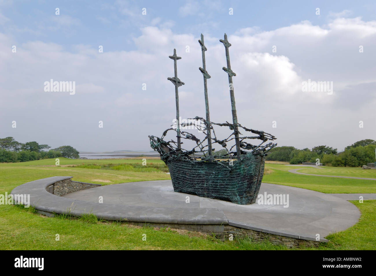 National Famine Monument, commémorant 150 e anniversaire de la Famine irlandaise, Murrisk, près de Westport, Comté de Mayo, Irlande Banque D'Images