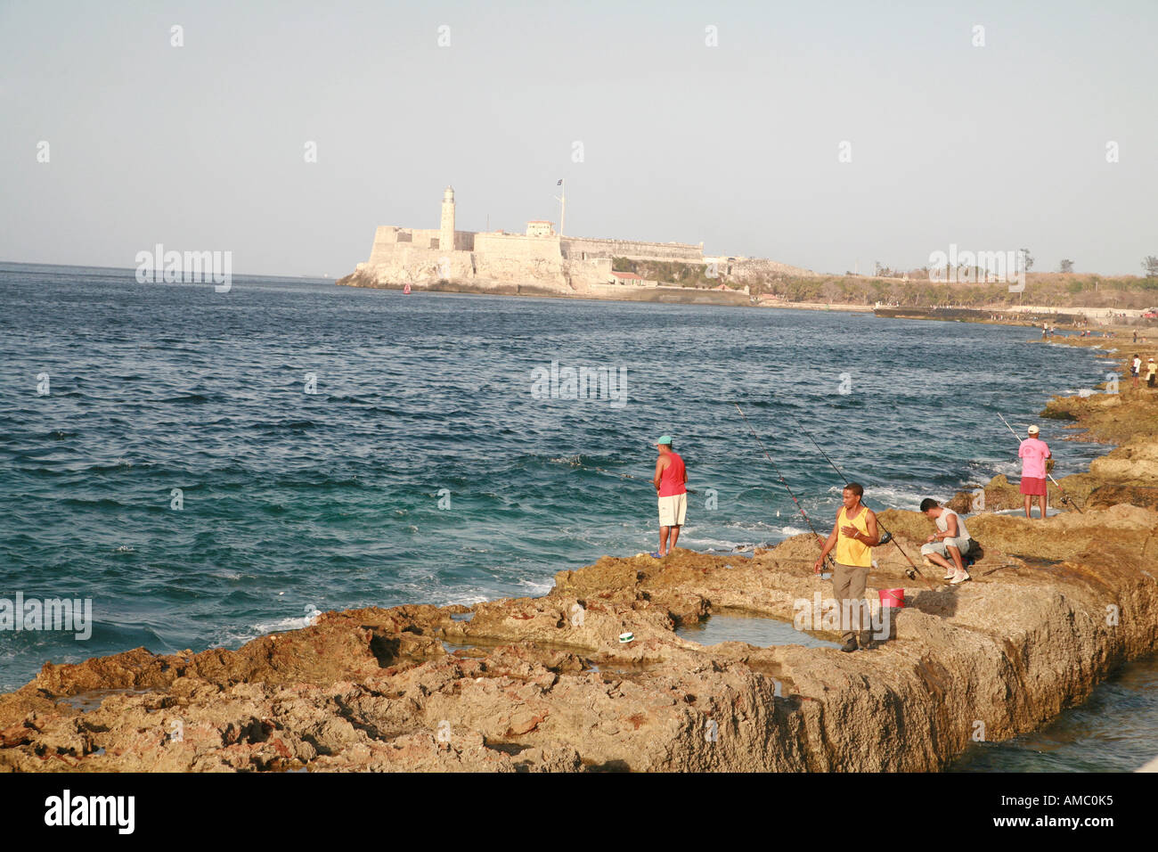 Cuba La Havane Bay Caleta de San Lázaro Banque D'Images