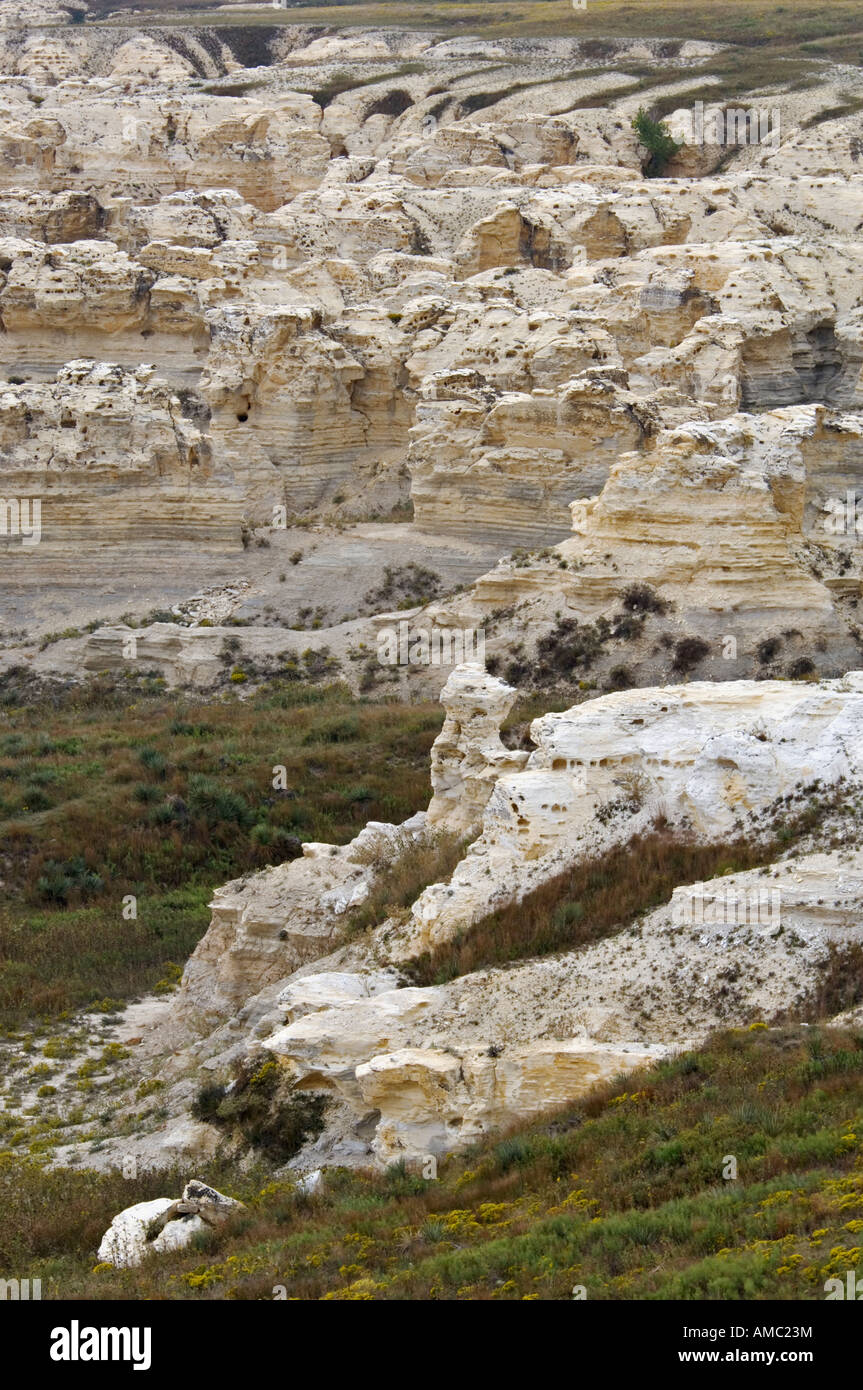 Castle Rock Badlands Gove County Kansas Banque D'Images