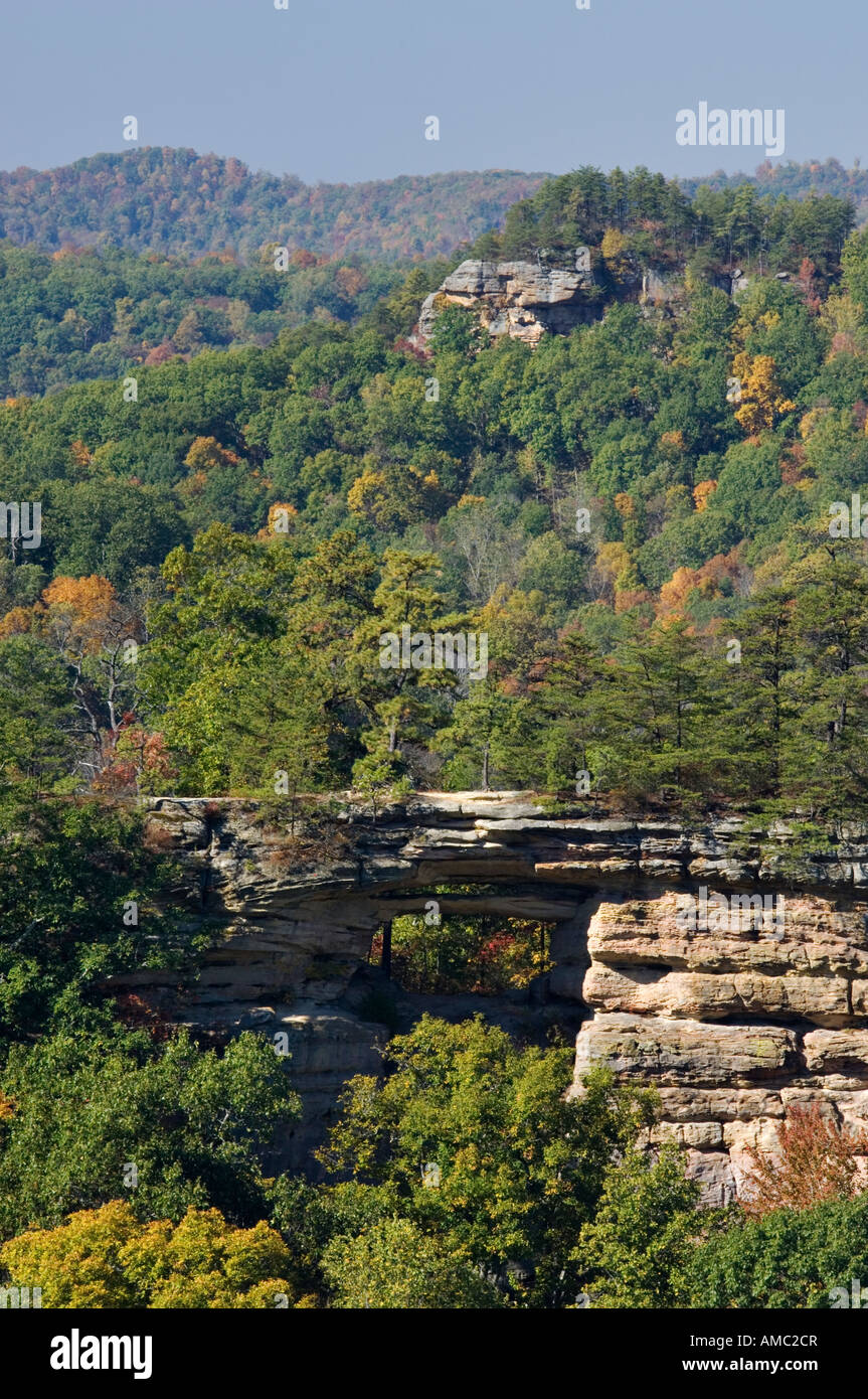 Au début de l'automne et de couleur rouge à l'Arcade double zone géologique dans la gorge de la rivière Arkansas Banque D'Images