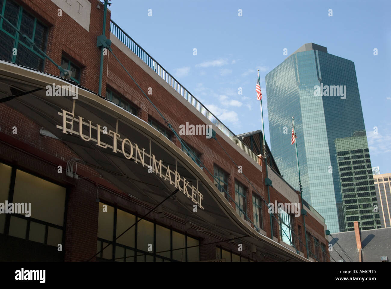 Fulton Marché à South Street Seaport, Manhattan, Juillet 2006 Banque D'Images