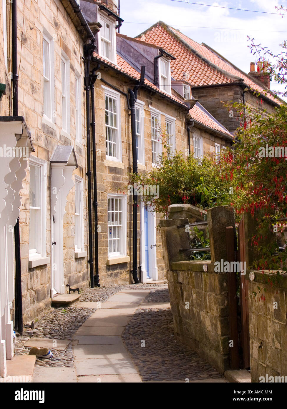 Ruelle de Robin Hoods Bay Yorkshire Banque D'Images
