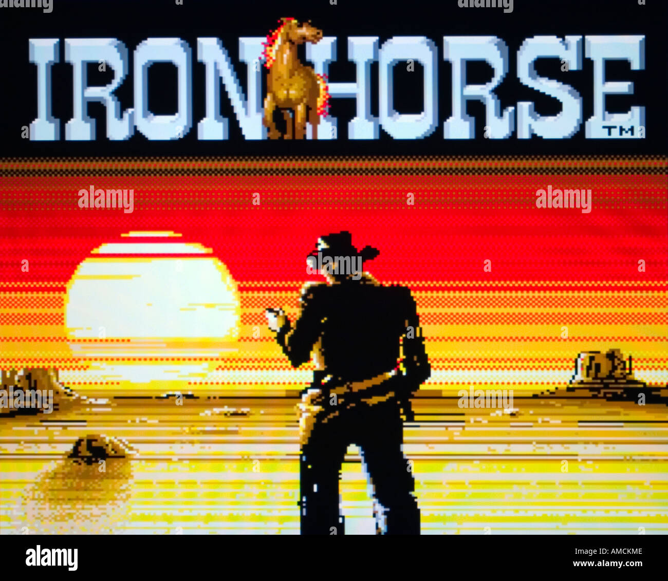 Cheval de fer Konami jeu vidéo Arcade vintage 1986 - capture d'UTILISER UNIQUEMENT LA RÉDACTION Banque D'Images