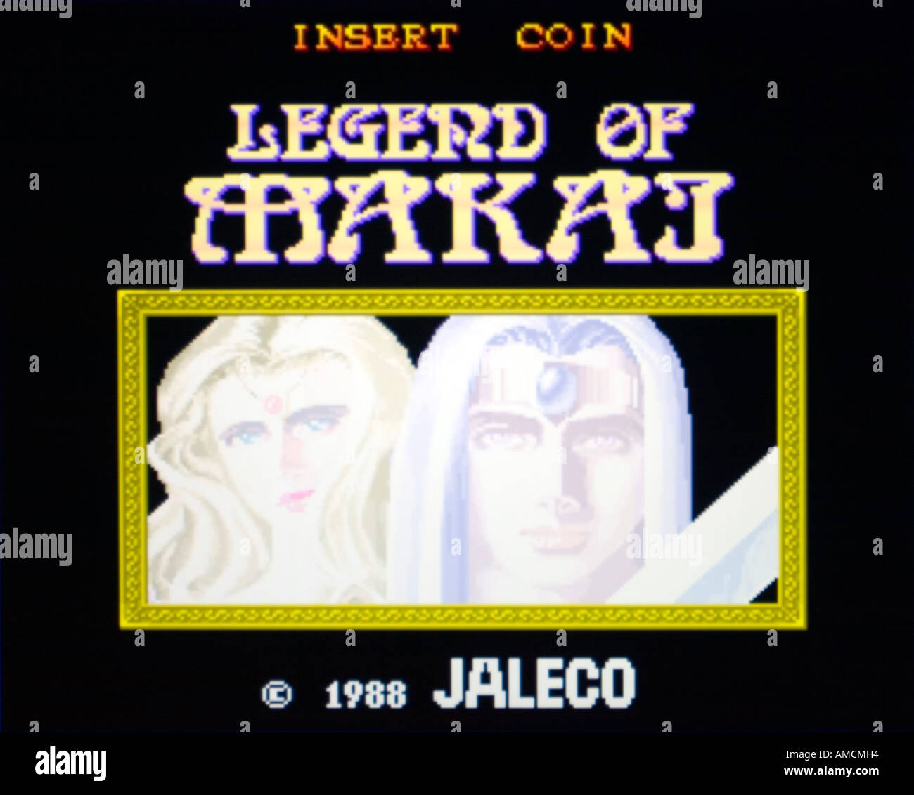 Légende de Makaj Jaleco vintage 1988 jeu vidéo Arcade écran - EDITORIAL UTILISEZ UNIQUEMENT Banque D'Images