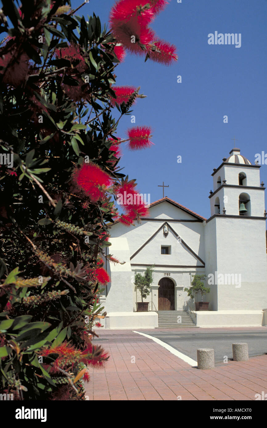 Elk249 1924 Mission San Buenaventura Ventura Californie 1809 church Banque D'Images