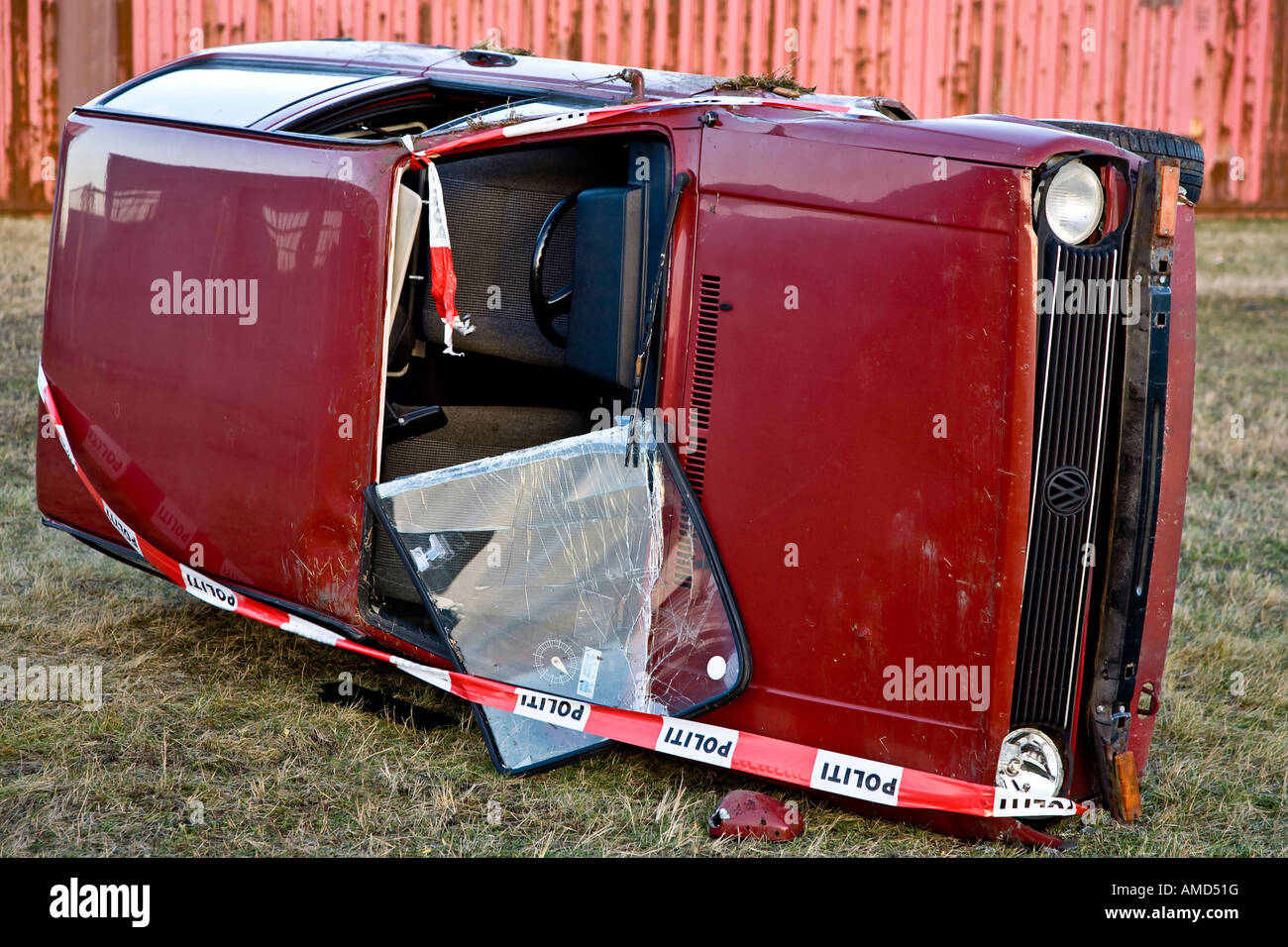 Voiture renversée off road Banque D'Images