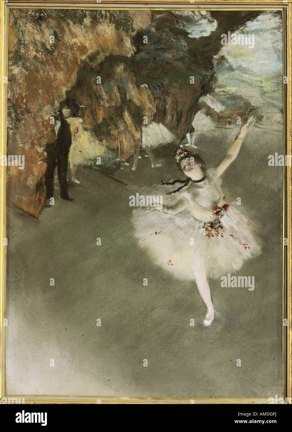 'Fine Arts, Degas, Edgar (1834 - 1917), 'La star', 1877/1878, pastel, Musée d'Orsay, Paris, "La danseuse du théâtre", en français Banque D'Images